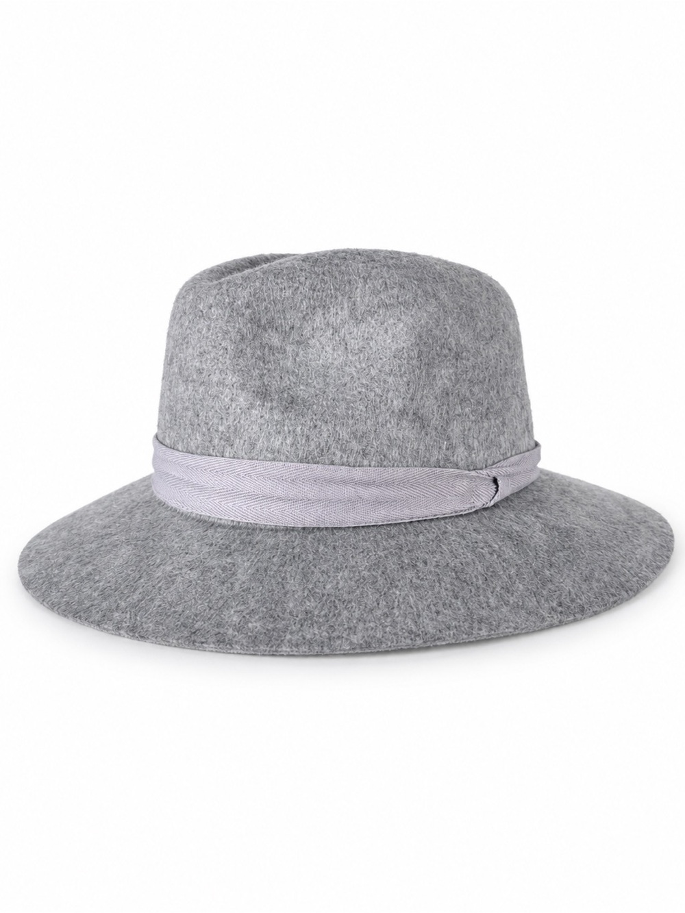 Phenix Gray Wool Wide Brim Fedora Hat